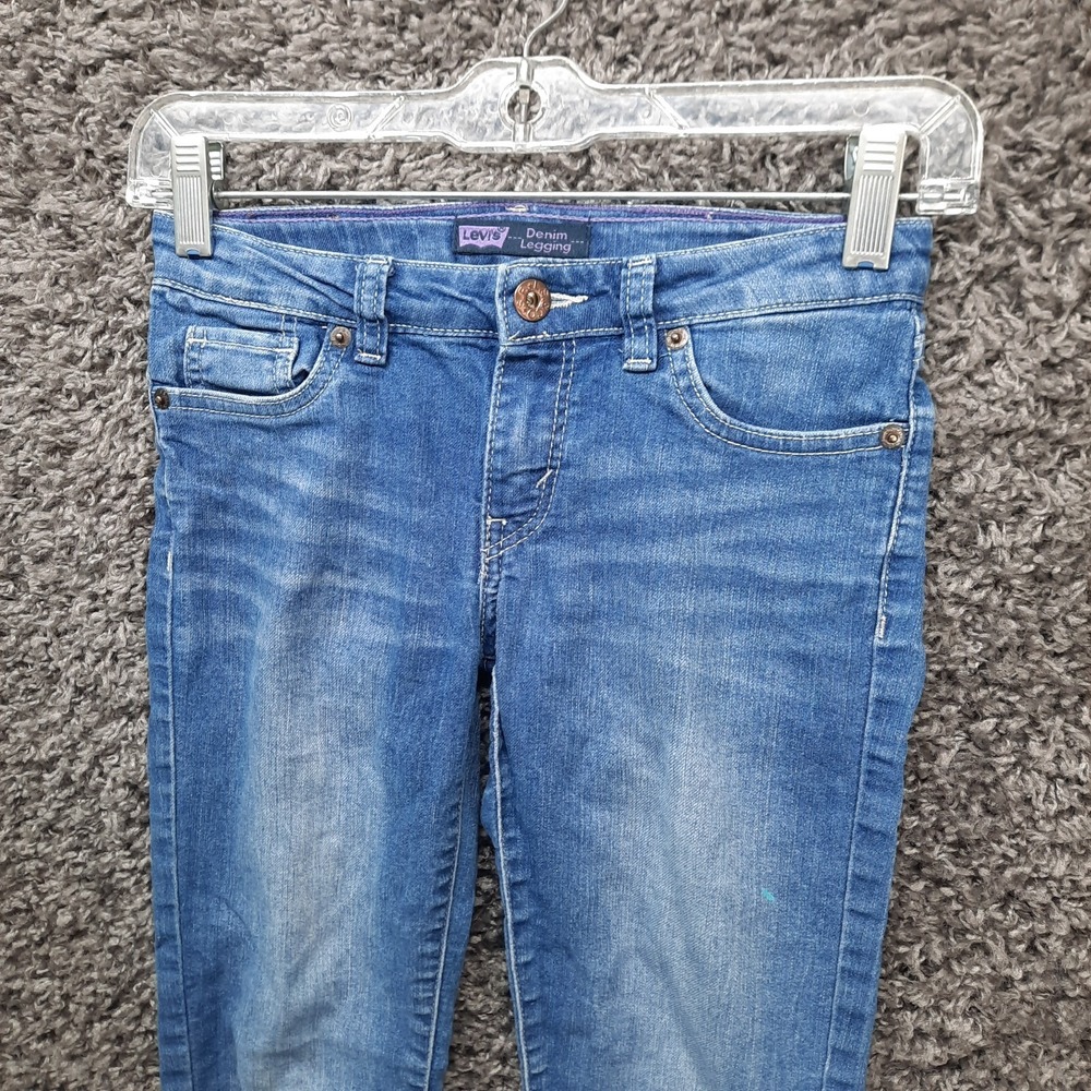 Levi Jeans Girls‎ 10 Blue Denim Legging Stretch Jegging Low Rise Pants